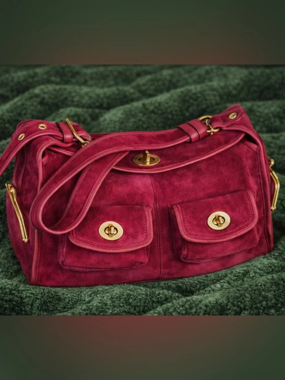 COACH 12797 Vintage Pink Archive Limited Edition Bleecker Suede Haversack Hobo - Picture 1 of 9